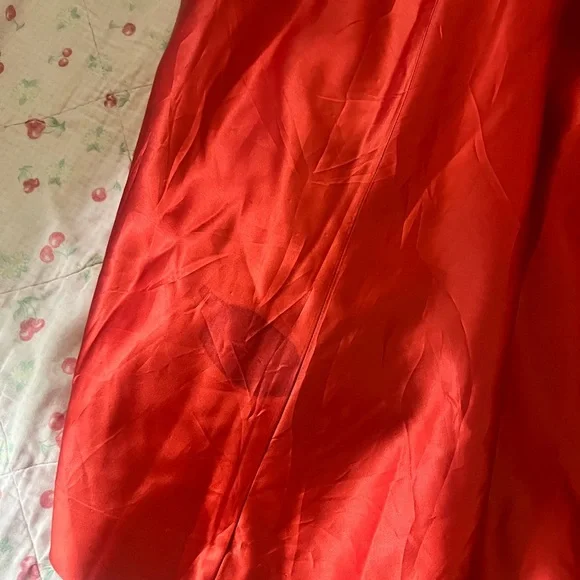 Lili Anne Red Wool mohair Swing Coat with Funnel Collar - Picture 13 of 15